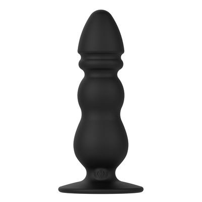 Hitam 10 Kecepatan Anal Sex Toys Pria Cincin Vibrator 11.3cm Kemasan Bijaksana
