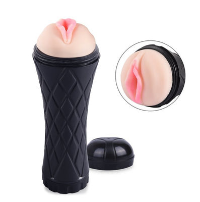 ABS TPE Realistis Pria Masturbasi Mainan 24 cm Oral Vaginalle