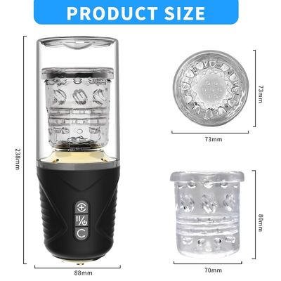 TPE ABS Suction Cup Vibrator 300rpm Piala Masturbasi Untuk Pria