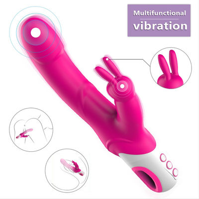 Silikon Ramah Kulit Dildo Madu Mainan Seks Kelinci Vibrator G Spot SGS Disetujui