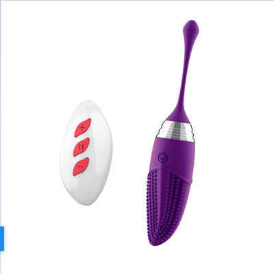 Remote Control Silicone Egg Vibrator 10 Frekuensi 100mm IPX7 Tahan Air