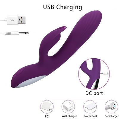 Pengisian USB 22.5cm Vibrator Sex Toy Healthy Silicone 10 Kecepatan