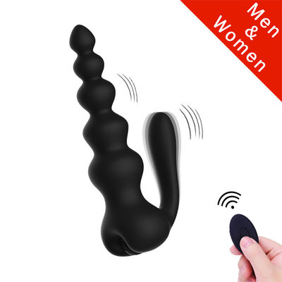 Remote Control Anal Sex Toys Anal Beads Plug Getaran Ganda 16cm