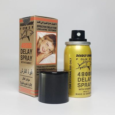 Herbal Deadly Shark 48000 Delay Spray 40ml Kuat Dengan Vitamin E