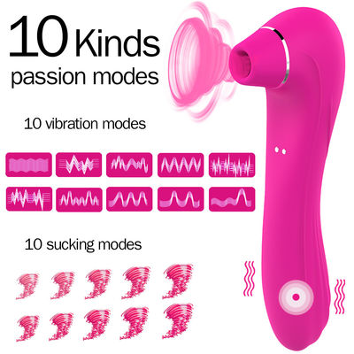 Vibrator Seks Dewasa yang Dapat Dicuci Menjentikkan Lidah Mainan 10 Kecepatan 190mm