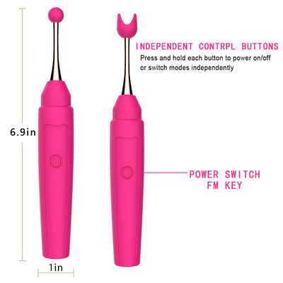 17.6 cm Pijat Puting G Spot Vibrator Klitoris Mainan Seks Wanita Kecepatan Tunggal