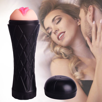 ABS TPE Realistis Pria Masturbasi Mainan 24 cm Oral Vaginalle