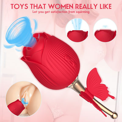 Sucking Rose Wireless Butterfly Vibrator Sex Toys Non Toxic IPX7 Waterproof