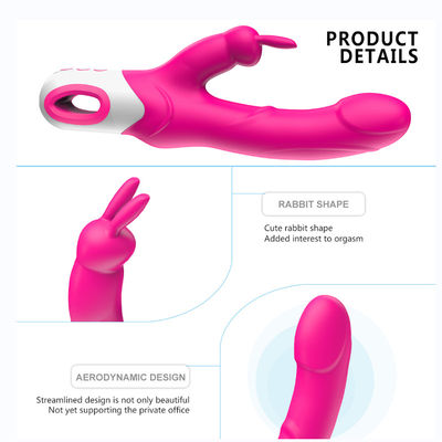 Silikon Ramah Kulit Dildo Madu Mainan Seks Kelinci Vibrator G Spot SGS Disetujui