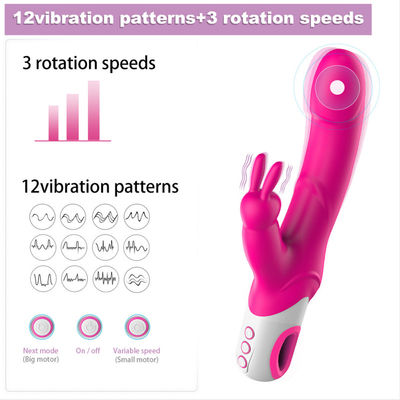 Silikon Ramah Kulit Dildo Madu Mainan Seks Kelinci Vibrator G Spot SGS Disetujui