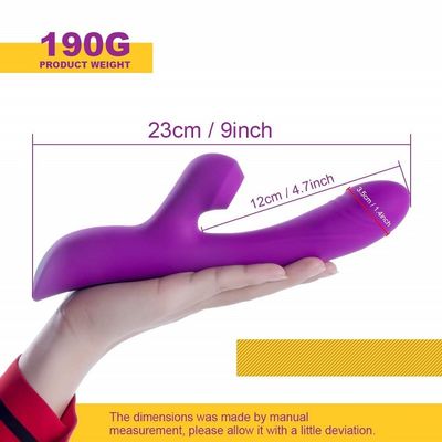 10 Kecepatan Multifungsi Dildo Electric Sucking Massager 23.7cm Desain Diam