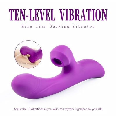10 Kecepatan Multifungsi Dildo Electric Sucking Massager 23.7cm Desain Diam