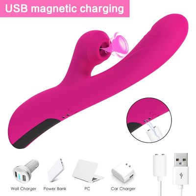 10 Kecepatan Multifungsi Dildo Electric Sucking Massager 23.7cm Desain Diam