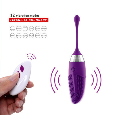 Remote Control Silicone Egg Vibrator 10 Frekuensi 100mm IPX7 Tahan Air