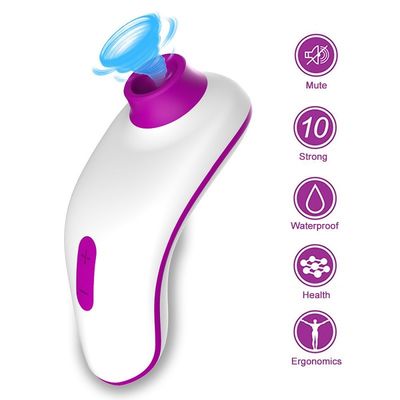 Puting Mengisap Madu Sex Toys 10 Kecepatan Kelas Medis Silicone Electric Sucking Massager