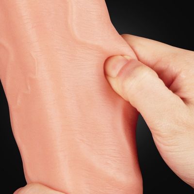 12inch Dual Layered Silicone Realistic Cock tali tahan air di dilldo
