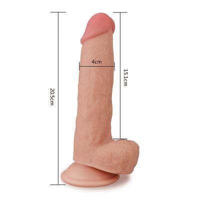 7.5 inch Dual Layer Realistis Anal Sex Toys Penis Dildo Lesbian Masturbasi
