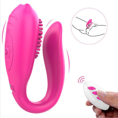 Erotis Nirkabel Vibrator Sex Toy G Spot U Berbentuk Klitoris Stimulator