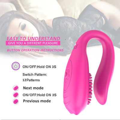 Erotis Nirkabel Vibrator Sex Toy G Spot U Berbentuk Klitoris Stimulator