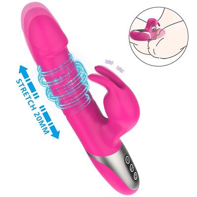 Telescopic Rabbit Clitoral Stimulator 215mm Lidah Menjilat Mainan Seks