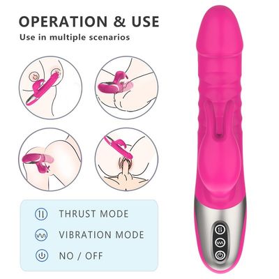 Telescopic Rabbit Clitoral Stimulator 215mm Lidah Menjilat Mainan Seks