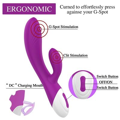 ROHS Certified Vibrator Sex Toy USB Charging Untuk G Spot Clitoris Stimulator