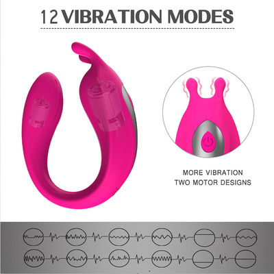 9 Frekuensi U Shapes Couples Vibrator 18.7cm C Type G Spot Massager