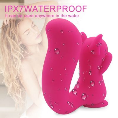 10 Frekuensi Nipple Clit Vibrator Sex Toy Squirrel Sucker ROHS Disetujui