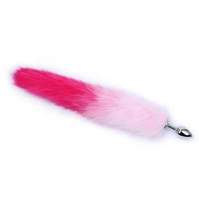 Logam Butt Bunny Tail Toy 40cm Anal Plug Tail Hairpin Set OEM