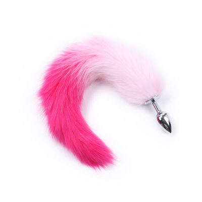 Logam Butt Bunny Tail Toy 40cm Anal Plug Tail Hairpin Set OEM
