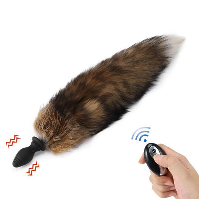 OEM Remote Control Foxy Tail Plug Anal 45cm Untuk Wanita BDSM Games