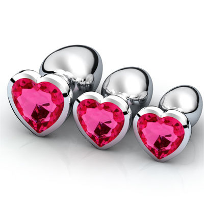 Removable Crystal Anal Sex Toys Steker Butt Stainless Steel CE ROHS