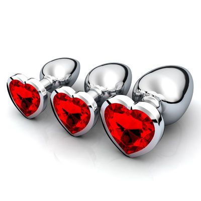 Removable Crystal Anal Sex Toys Steker Butt Stainless Steel CE ROHS