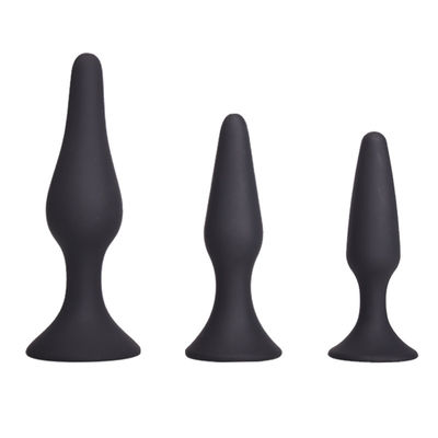 Hitam Suction Cup Beads Anal Sex Toys Plug 12.5cm Untuk Pemula