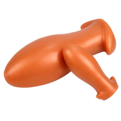 Black Gold Dick Anal Sex Toys Anal Ripples Silicone tahan air OEM ODM