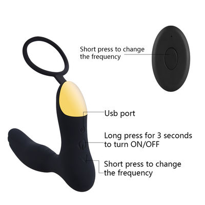 Testis Vibrator Mens Sex Toys Remote Control Pemanas Pria Cock Ring 4cm