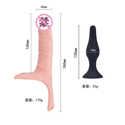 Tali Berongga yang Dapat Disesuaikan Pada Dong 26cm Fleksibel Lengan Penis Ramah Kulit