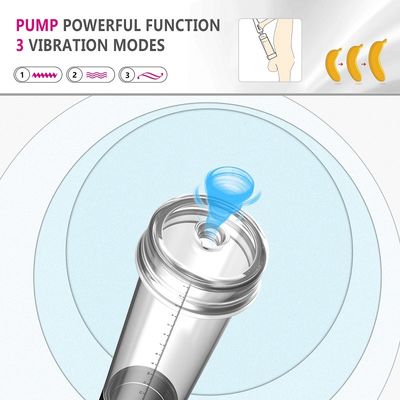 Listrik Memperbesar Penis Mens Sex Toys LCD Display USB Rechargeable 15cm