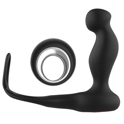 7 Kecepatan Silicone Dual Penis Ring Wireless Contol 135mm Anal Plug Cock Ring