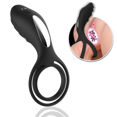 Pria Menunda Ejakulasi Penis Cincin Mainan Seks Cinta Cincin Vibrator ROHS
