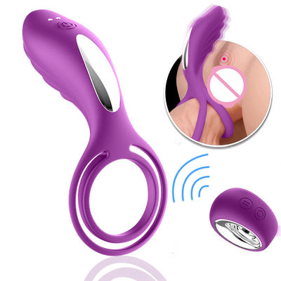 Pria Menunda Ejakulasi Penis Cincin Mainan Seks Cinta Cincin Vibrator ROHS