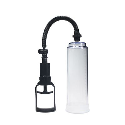 Hitam Realistis 25 CM Mens Sex Toys Penile Vacuum Pump Untuk Pria