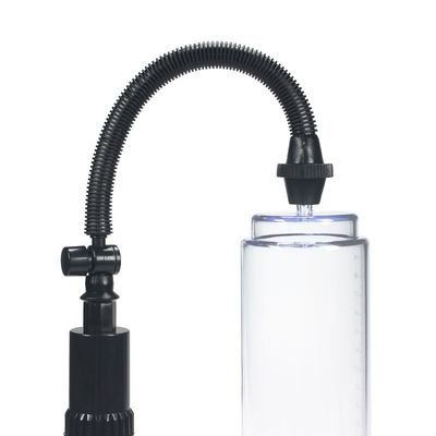 Hitam Realistis 25 CM Mens Sex Toys Penile Vacuum Pump Untuk Pria