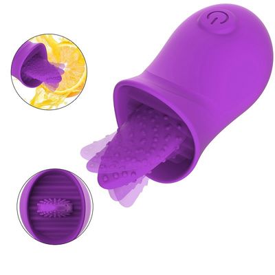 CE Rohs 10 Kecepatan Lidah Jilat Vibrator Pengisap Oral Untuk Pasangan