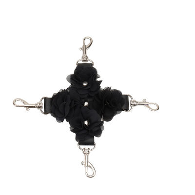 Black Nylon Luxury Bdsm Set Bondage Restraint Sex Toys ROHS Disetujui