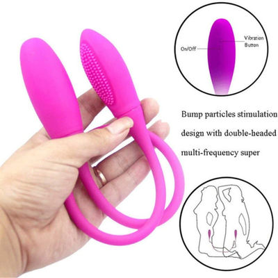 Remote Control Nirkabel Mainan Seks LGBT Dual Ended Dildo 60mm