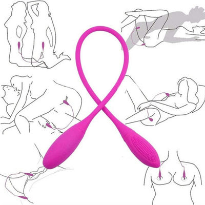 Remote Control Nirkabel Mainan Seks LGBT Dual Ended Dildo 60mm