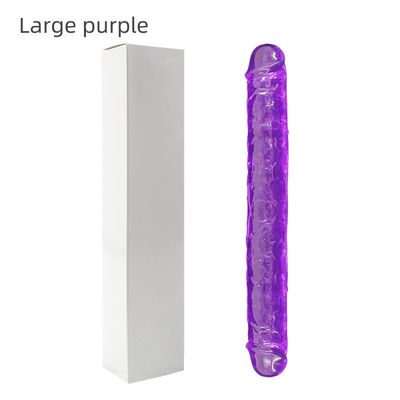 Silicone Realistis LGBT Sex Toys Kepala Ganda Non Vibrator 37.4cm Untuk Wanita