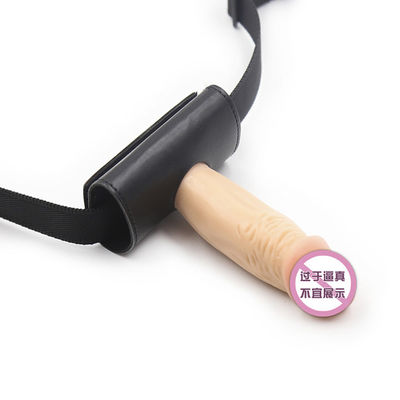 Flesh Double Dildo LGBT Sex Toys Strap On Penis 10cm Untuk Pasangan